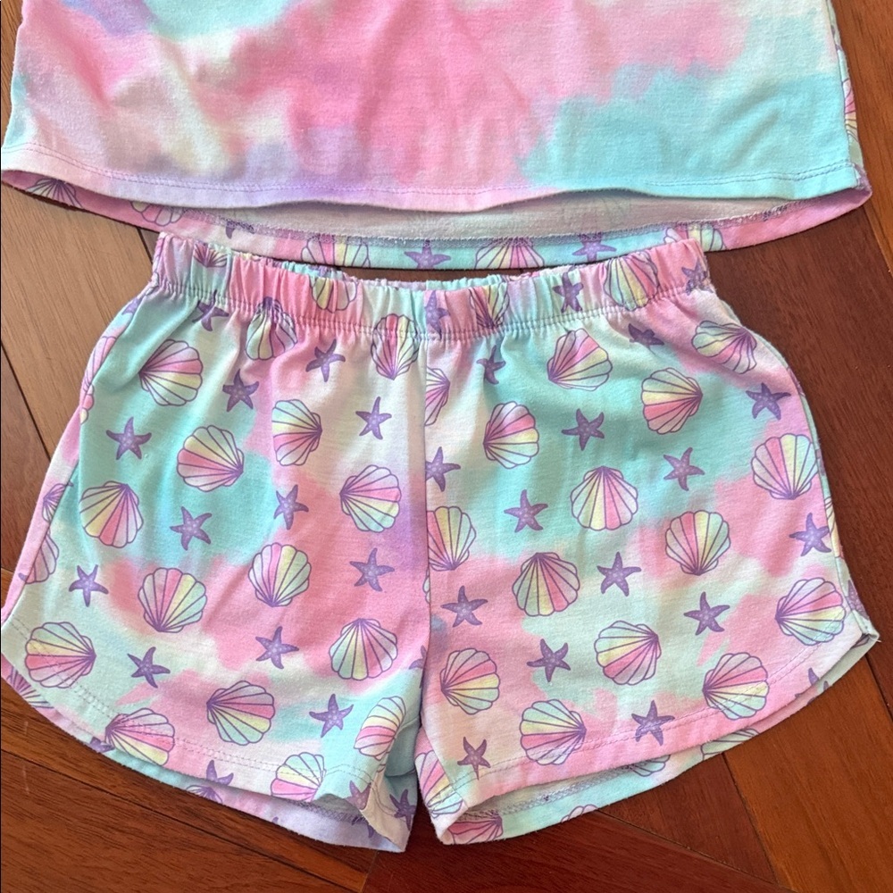 The Children's Place Be Mermazing Pajama Set - Pink and Blue Tie-Dye - Picture 2 of 8